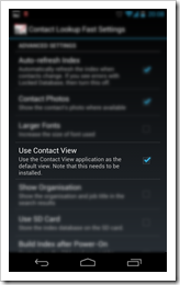 Settings - Contact View